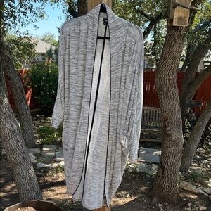 Mossimo Supply Co. Gray Open-Front Long Cardigan